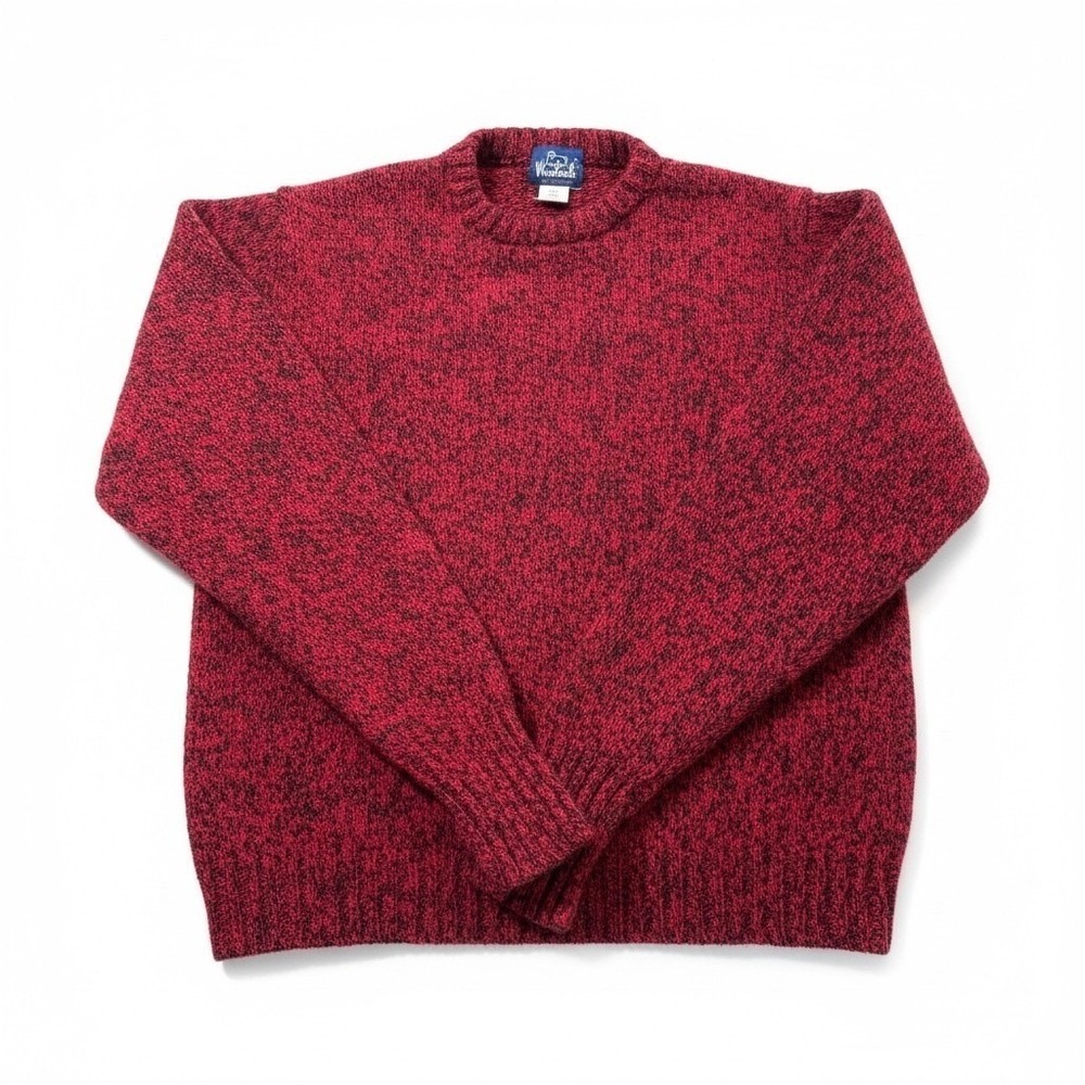 Vintage Woolrich Sweater Men's XL Red Black Marl Knit Wool See Description‎